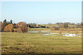 Looking northwest across flooded fields east of Birdingbury