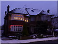 Christmas Lights on House in Kenwood Avenue, London N14