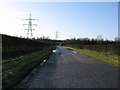 View along Church Lane towards the M20 motorway bridge