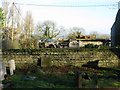 Court Lodge Farm yard over the church wall