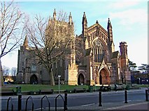 SO5039 : Hereford Cathedral (seen from Broad Street) by P L Chadwick