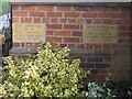 Two foundation stones in the Primitive Methodist Chapel