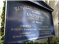 Notice Board for Rosslyn Hill Chapel, London NW3