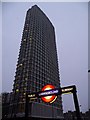 London: Centre Point and tube subway signage