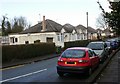 Contrasting housing on Woodfield Road, New Inn (2)