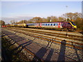 Arriva Cross Country heads northwards at Oxford station