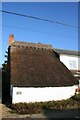 Thatched building on the street