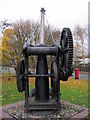 The old railway crane at the Ruthin Craft Centre