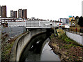 River Ravensbourne and Elverson Road DLR station