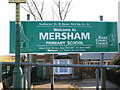 Notice board for Mersham Primary School