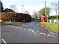 Junction of Jemmett Lane off Church Road, Mersham