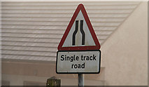 J2966 : Single-track road sign near Dunmurry by Albert Bridge