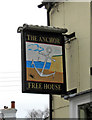 SO8480 : The Anchor Inn sign, Caunsall Road by P L Chadwick