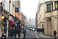 Looking east along Chandos Place, London WC2