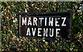 J3773 : Martinez Avenue sign, Belfast (1) by Albert Bridge