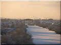 Latchford locks and railway bridge