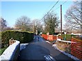 Road over Hinksford Bridge to mobile homes park