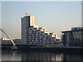 Housing near the Squinty Bridge (properly known as The Clyde Arc)