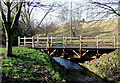 SO8692 : Footbridge across the Wom Brook, Wombourne, Staffordshire by Roger  Kidd