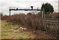 Railway signal gantry, Liswerry, Newport