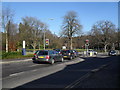 Traffic lights on the Tesco access road