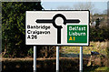 Road sign, Banbridge