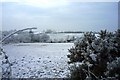 Snow covered farmland