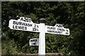 Village road sign