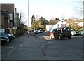 Approaching a bus stop in Liphook Road