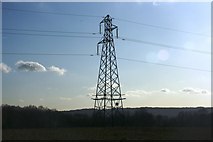 TQ4536 : Pylon near Paupersdale Wood by N Chadwick