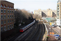 TQ2478 : District Line Train to Kensington Olympia by Martin Addison