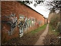 Brick wall by the Gerber factory