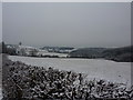 SK2271 : Snow covered fields near Hassop by Peter Barr