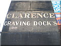 Inscription on Clarence Graving Docks gatepost