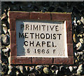 Primitive Methodist chapel (date stone)