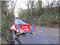 Road Closed near Gaundle Farm