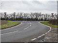 SP3804 : Road from Standlake joins the A415 by Sarah Charlesworth