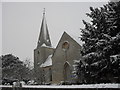 St James, Aston, in the snow