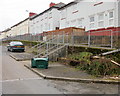 Steps to elevated pavement, Laburnum Drive, Newport