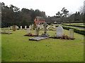 Looking towards the chapel within Bordon Military Cemetery