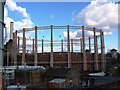 The southernmost Battersea gasholder from Battersea Park Station