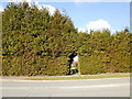 Hole in the hedge entrance to The Pastures, Llanyrafon