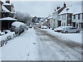 View down the High Street, Hindon