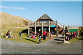 Godrevy beach cafe on a warm February afternoon