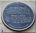 Dual language plaque, Savoy Theatre, Monmouth