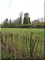 The ruined tower of All Saints church