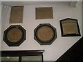 Memorials on the stairs at St Margaret Pattens