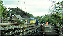 J4582 : Railway renewal, Helen's Bay (1) by Albert Bridge