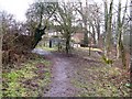 Bridleway approaching Hill House from the east