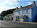 Blue house and pub at Alltwalis